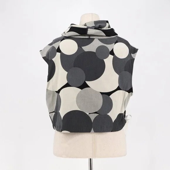 BRYN WALKER Draped Cowl Neck Asymmetrical Hem Wrap Cropped Top Size XXL - Picture 4 of 8